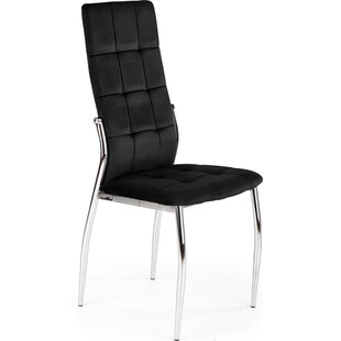 Krzesło welurowe nowoczesne K416 Velvet czarne Halmar