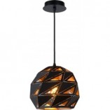 Lampa wisząca geometryczna czarno-złota Lucide Malunga 25cm