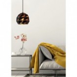 Lampa wisząca geometryczna czarno-złota Lucide Malunga 25cm