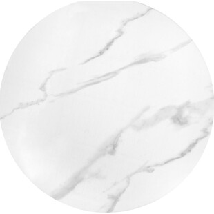 Stolik boczny glamour Tribeca 50cm biały marmur / złoty Halmar