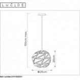Lampa wisząca geometryczna biała Lucide Malunga 25cm | Sklep Lamp