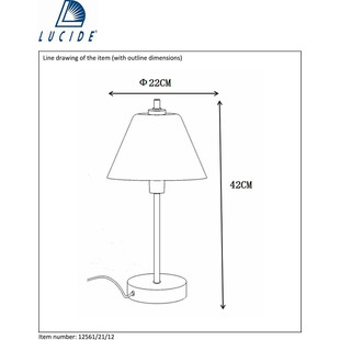 Lampa stołowa antyczna Touch - chrom Lucide | Sklep z lampami