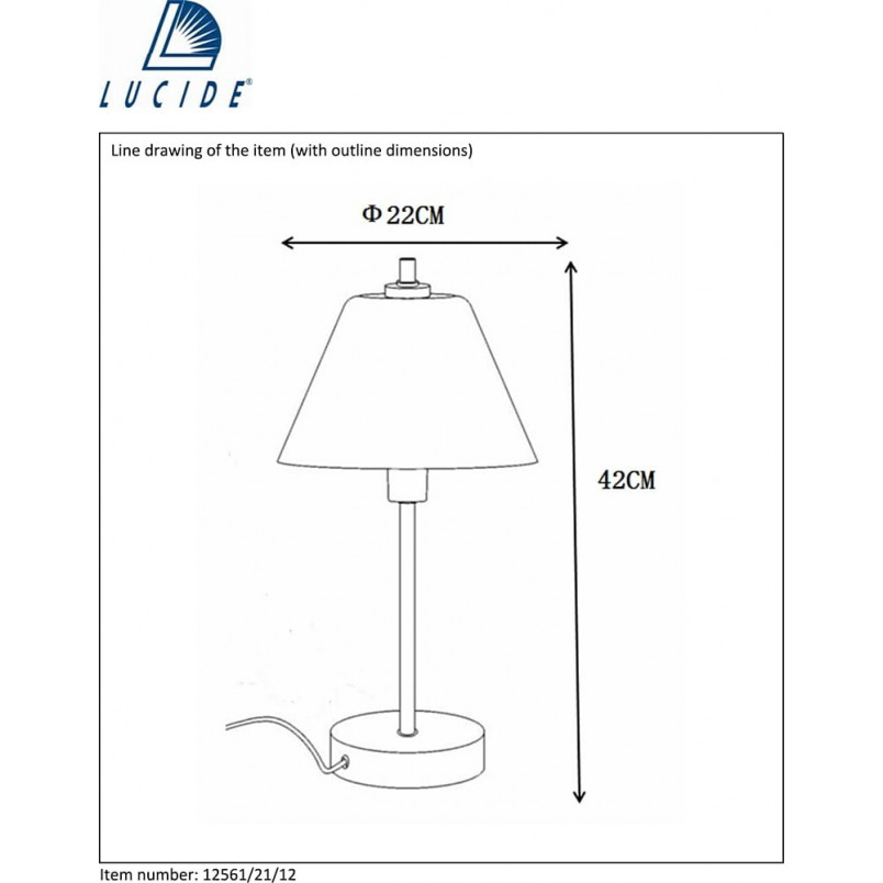 Lampa stołowa antyczna Touch - chrom Lucide | Sklep z lampami