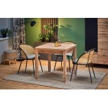 Krzesło rattanowe z welurowym siedziskiem K508 rattan / szary / czarny Halmar