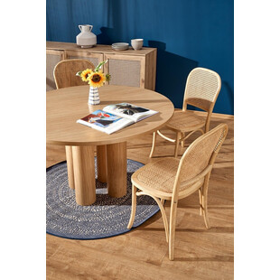 Krzesło drewniane Halmar K502 - rattan, styl boho | Sklep mebli