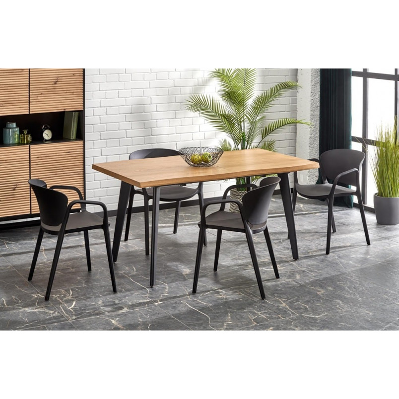 Stół rozkładany loft Dickson II | Halmar - Dąb/Czarny