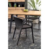 Stół rozkładany loft Dickson II | Halmar - Dąb/Czarny