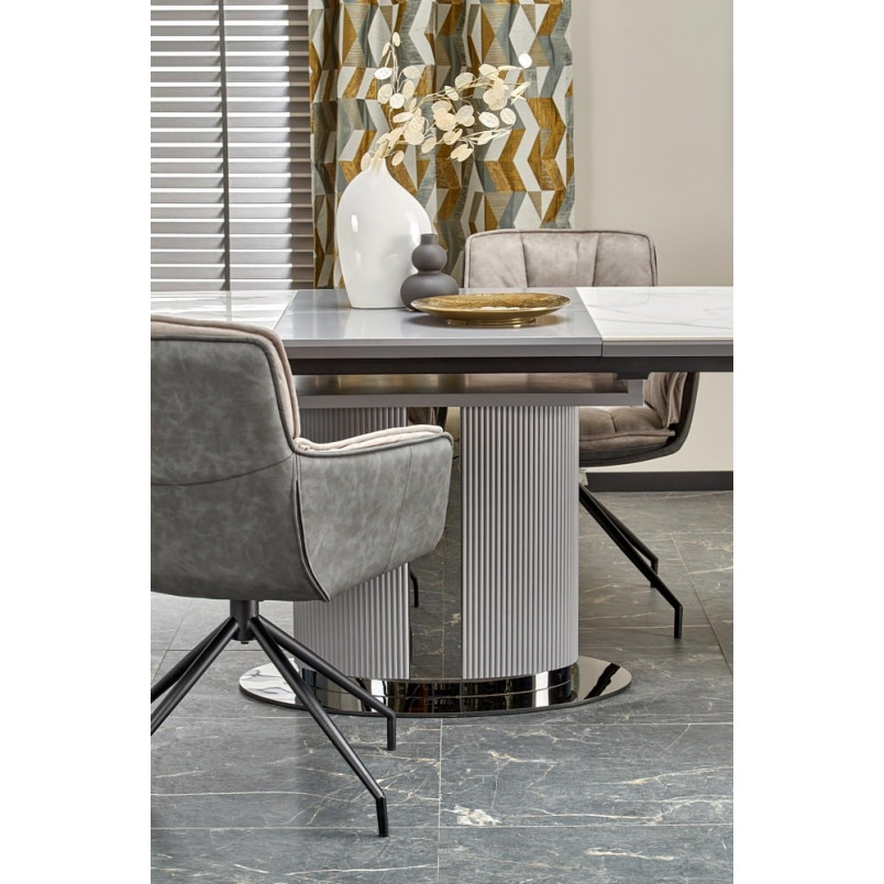 Stół rozkładany Dancan Halmar | Biały marmur - Stylowy i funkcjonalny