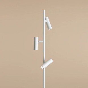 Lampa podłogowa z reflektorkami Trevo III biała Aldex