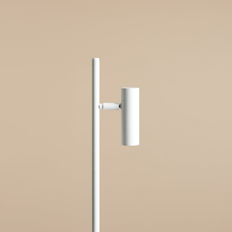 Lampa biurkowa minimalistyczna Trevo biała Aldex