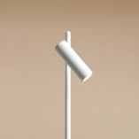 Lampa biurkowa minimalistyczna Trevo biała Aldex