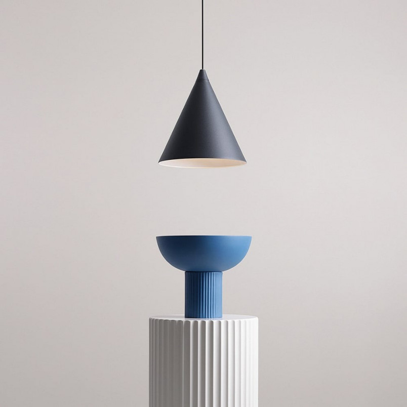 Lampa Wisząca Stożek Czarna Aldex | Form 24cm - Sklep Lamp