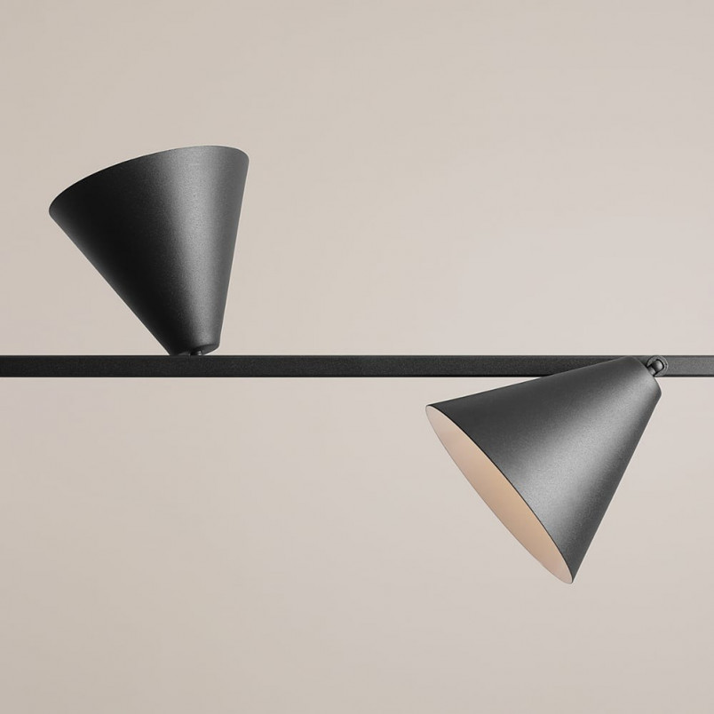 Lampa wisząca czarna Aldex Form IV 120cm - Regulowana | Sklep z lampami