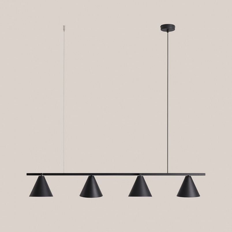 Lampa wisząca czarna Aldex Form IV 120cm - Regulowana | Sklep z lampami