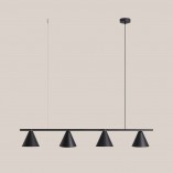 Lampa wisząca czarna Aldex Form IV 120cm - Regulowana | Sklep z lampami