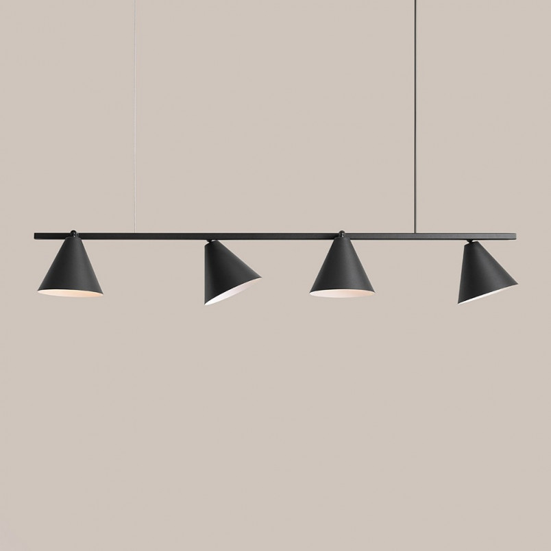 Lampa wisząca czarna Aldex Form IV 120cm - Regulowana | Sklep z lampami