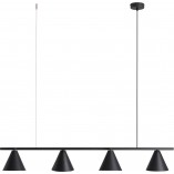 Lampa wisząca czarna Aldex Form IV 120cm - Regulowana | Sklep z lampami