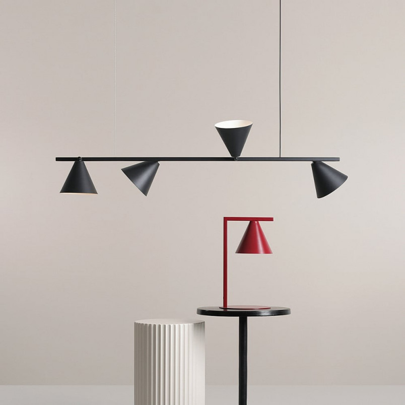 Lampa wisząca czarna Aldex Form IV 120cm - Regulowana | Sklep z lampami