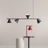 Lampa wisząca czarna Aldex Form IV 120cm - Regulowana | Sklep z lampami