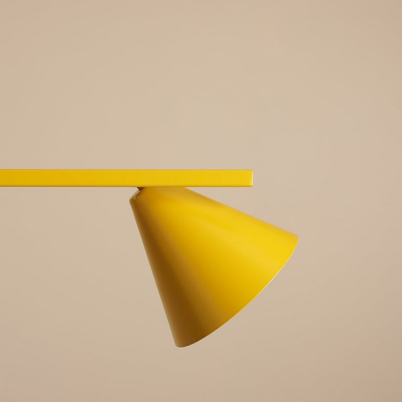 Lampa wisząca podłużna regulowana Form IV 120cm mustard Aldex