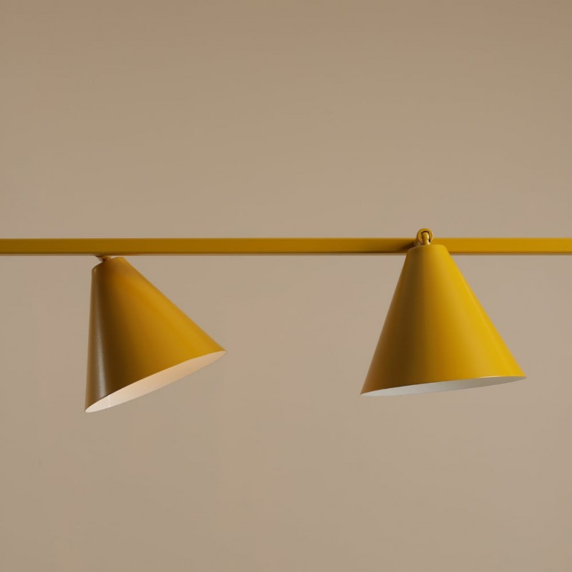 Lampa wisząca podłużna regulowana Form IV 120cm mustard Aldex