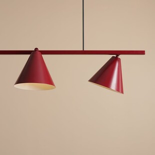 Lampa wisząca czerwona Aldex Form IV 120cm - Stylowe oświetlenie