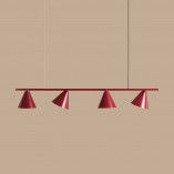 Lampa wisząca czerwona Aldex Form IV 120cm - Stylowe oświetlenie
