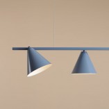 Lampa wisząca podłużna regulowana Form IV 120cm dusty blue Aldex