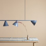 Lampa wisząca podłużna regulowana Form IV 120cm dusty blue Aldex