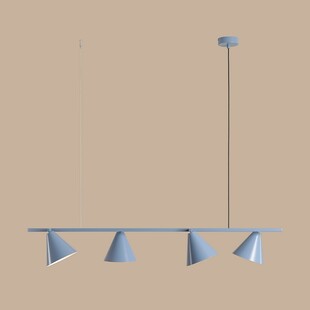 Lampa wisząca podłużna regulowana Form IV 120cm dusty blue Aldex