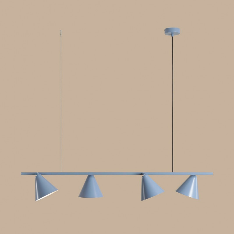 Lampa wisząca podłużna regulowana Form IV 120cm dusty blue Aldex