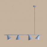 Lampa wisząca podłużna regulowana Form IV 120cm dusty blue Aldex