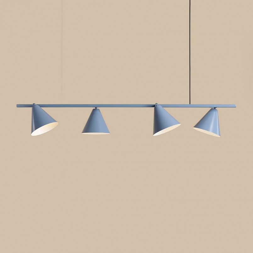 Lampa wisząca podłużna regulowana Form IV 120cm dusty blue Aldex
