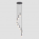 Lampa wisząca Riu IX - czarno-białe szklane kule | Aldex