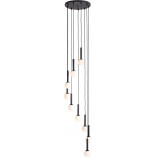 Lampa wisząca Riu IX - czarno-białe szklane kule | Aldex