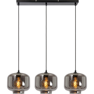 Lampa wisząca szklana na listwie Medine III 90cm szkło dymione Lucide