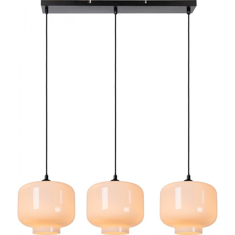 Lampa Wisząca Medine III | Lucide - Szklana, Biała, 90cm