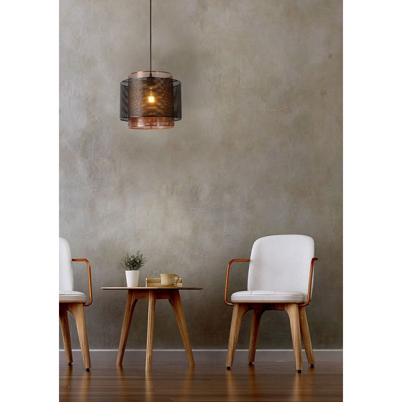 Lampa wisząca czarna Orrin Lucide | Loftowa i industrialna