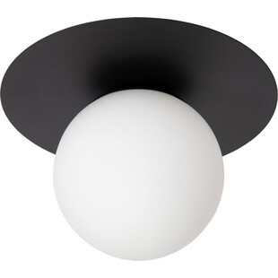 Plafon szklana kula Tricia 25cm biały / czarny Lucide