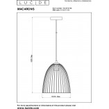 Lampa wisząca druciana Macarons 24cm różowa Lucide