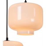 Lampa wisząca szklana potrójna Medine III 46cm biała Lucide