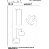 Lampa wisząca szklana potrójna Medine III 46cm biała Lucide