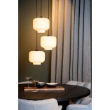 Lampa wisząca szklana potrójna Medine III 46cm biała Lucide