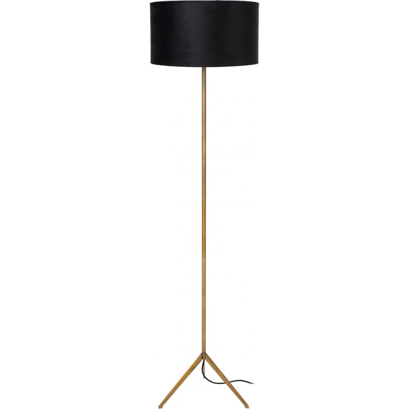 Lampa podłogowa Tondo czarna/mosiądz Lucide - Elegancki design