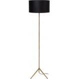 Lampa podłogowa Tondo czarna/mosiądz Lucide - Elegancki design