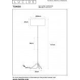 Lampa podłogowa Tondo czarna/mosiądz Lucide - Elegancki design