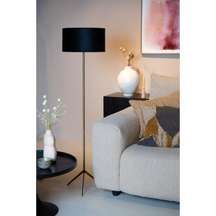 Lampa podłogowa Tondo czarna/mosiądz Lucide - Elegancki design
