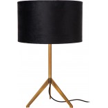 Lampa stołowa Tondo - czarny/mosiądz Lucide | Elegancki design