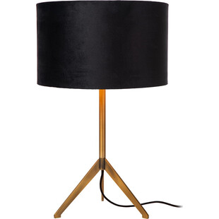 Lampa stołowa Tondo - czarny/mosiądz Lucide | Elegancki design