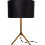 Lampa stołowa Tondo - czarny/mosiądz Lucide | Elegancki design